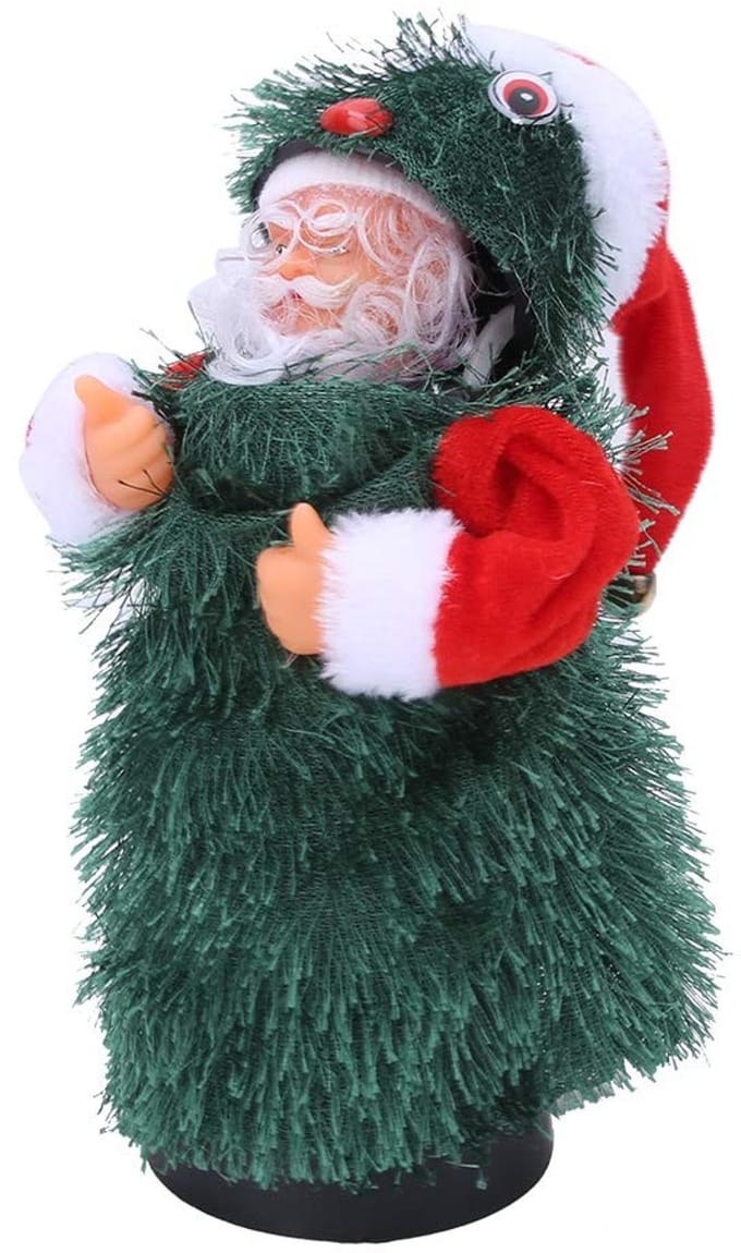 Dailygoods - Dansende Kerstman Pop met Muziek en Licht 30 cm