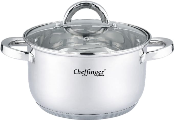 Cheffinger - Kleine Kookpan met Deksel - 20cm - RVS - Inductie