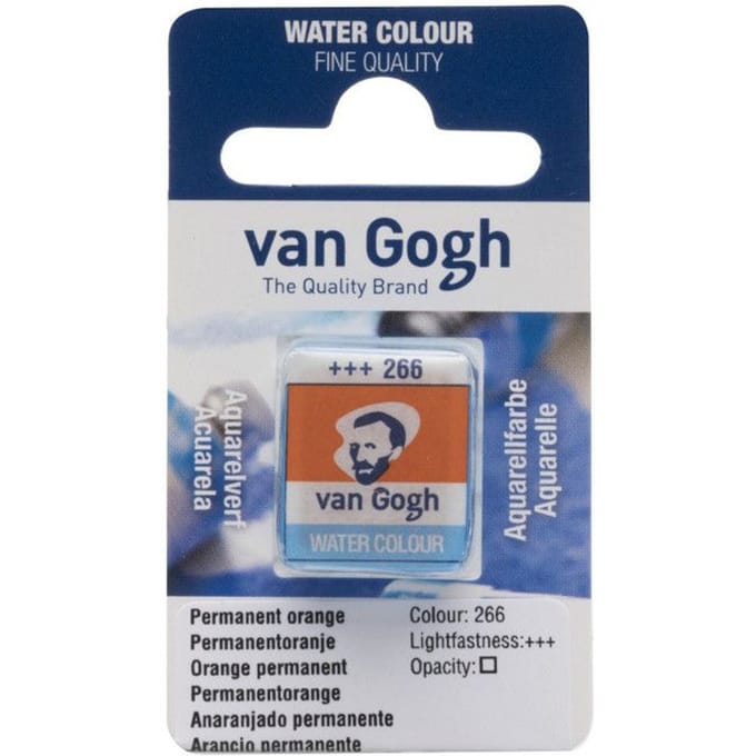 Peinture aquarelle van Gogh godet orange permanent 266 oranje