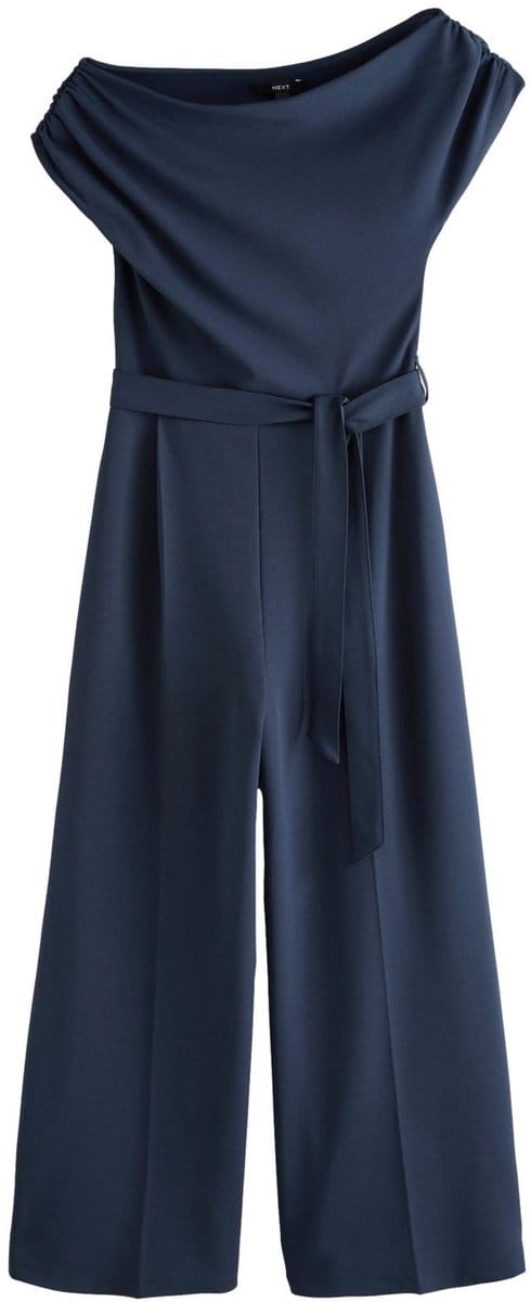 Next - Dames - Gelegenheidsjumpsuit met ruches - Tall - Blauw