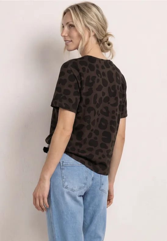Shirt met ronde hals en print