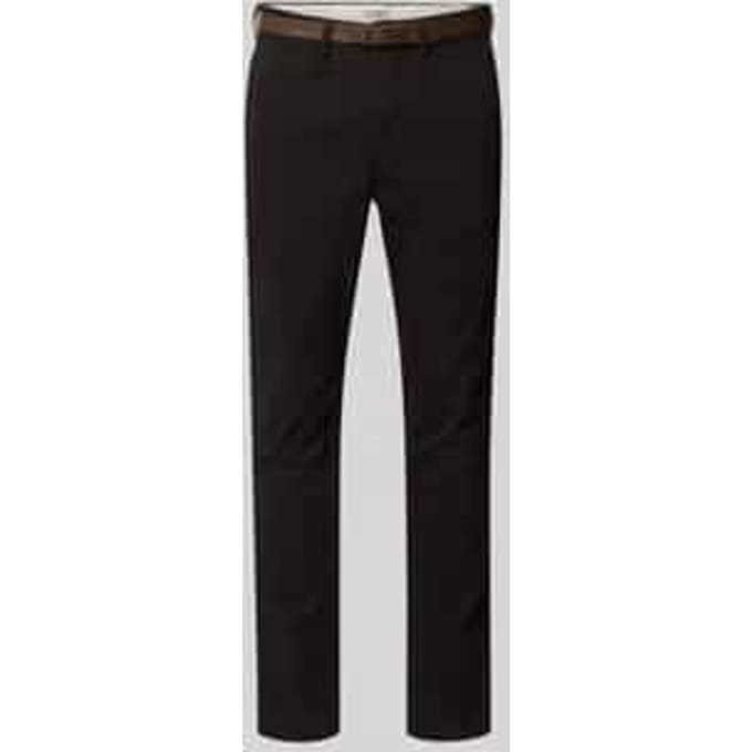 Slim fit stoffen broek met afneembare riem Model 'Marco'