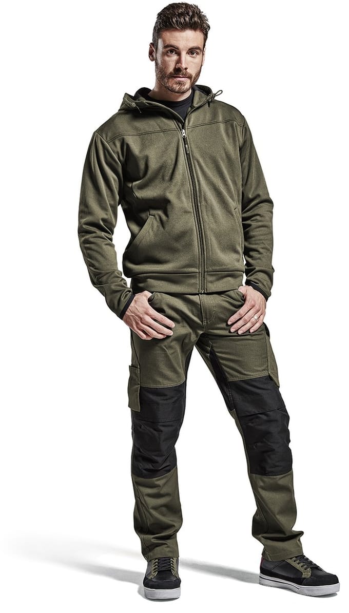 Blaklader Service Werkbroek met stretch 1495-1330 - Mannen - Groen/Zwart - 60