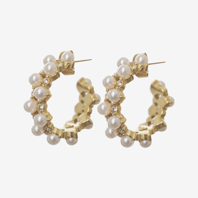 Essenza Pearls Earrings Gold