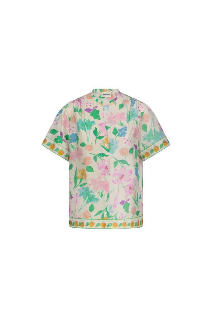 Fabienne Chapot Brock Blouse Warm White/green Glo Maat: 40 | Blouses Outlet | Dames | Wit
