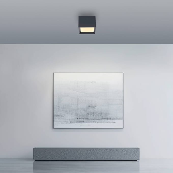 LED plafondlamp PURE Manhattan, mystic grey, 1-lamp, CCT