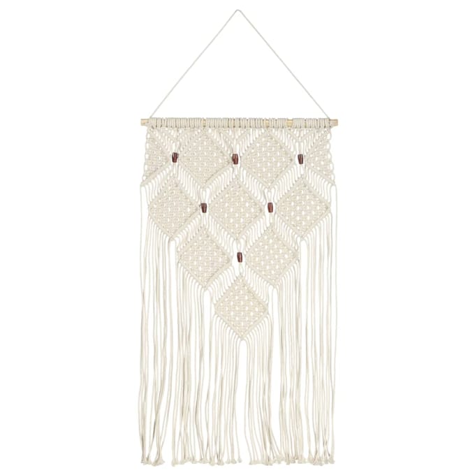 vidaXL Wandhanger macramé 40x80 cm katoen