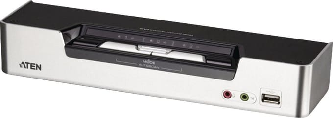 Aten KVM Switch CS1642A KVM-switch Rack-montage Zwart, Zilver