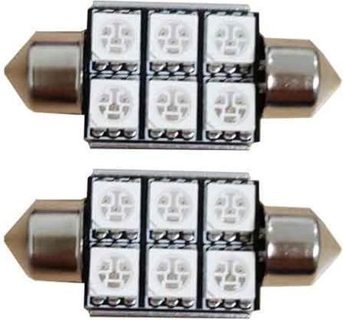 6 SMD C5W 36mm Rood 24v Canbus LED