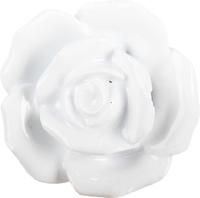 Clayre & Eef Deurknop Ø 4 cm Wit Keramiek