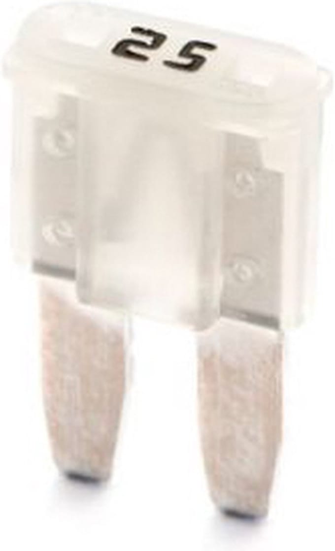 Micro II zekering 25 ampère 5 stuks