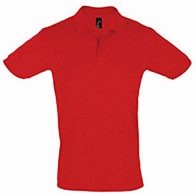 SOLS Heren Perfect Pique Korte Mouw Poloshirt (Rood)