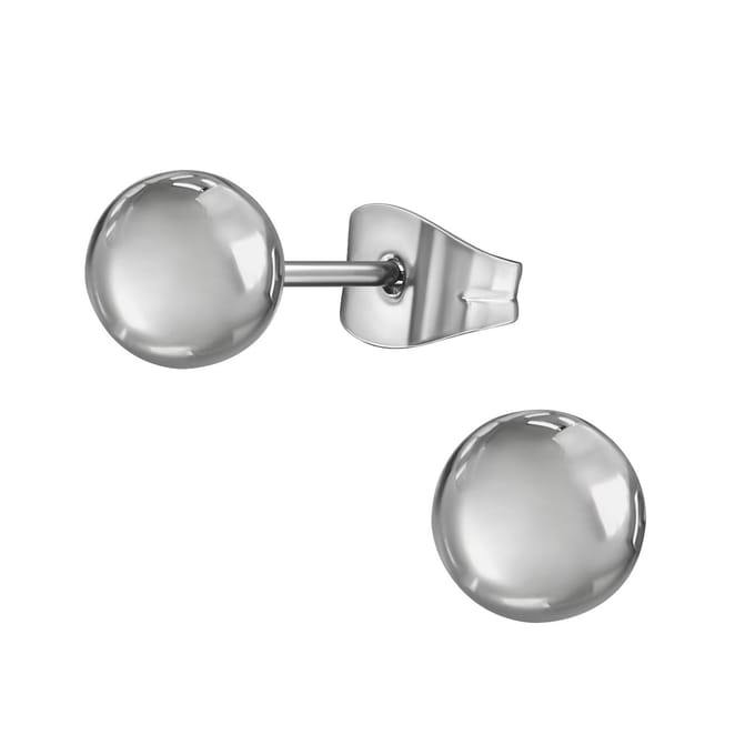 CS Joy - bal ronde oorbellen - Chirurgisch staal - basic rond oorknopjes - 6 mm