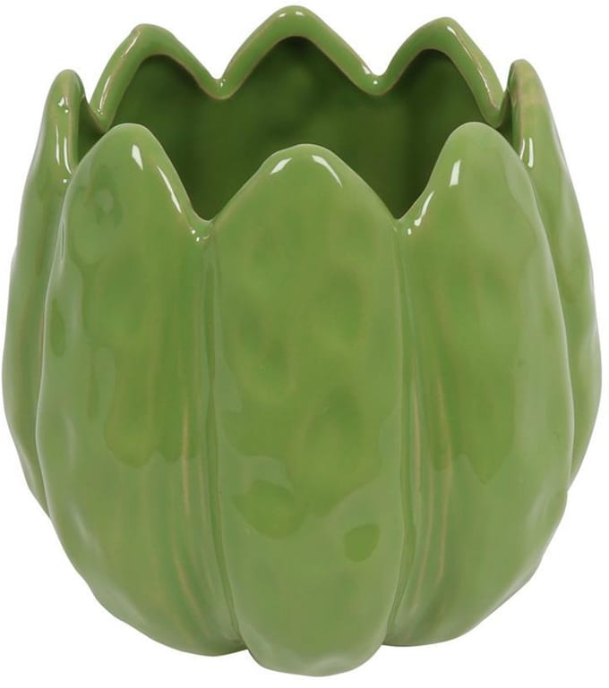 Countryfield Bloempot Nevin aardewerk L12B12H13CM groen