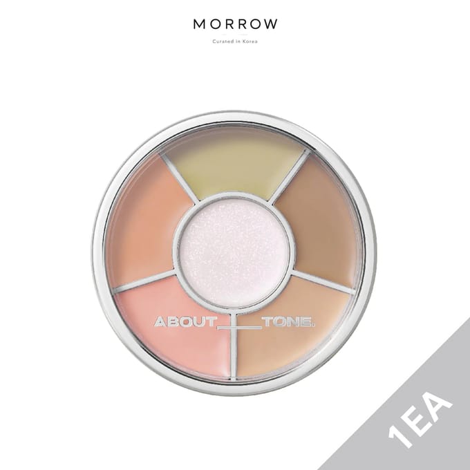 [À_PROPOS_DU_TON] Conception de Palette Multiple Correcteur de Couleur Crème Multi-Usage Contour et Illuminateur 6,5g 01 Basic 1EA white