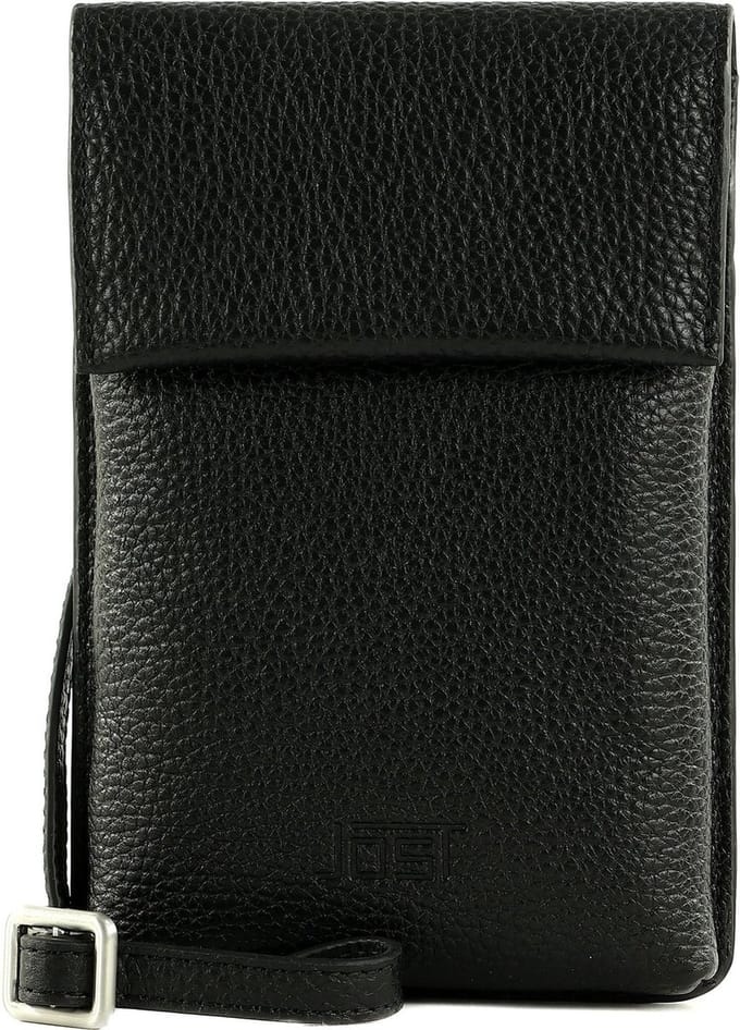 JOST Leren Schoudertas Vika Mini Shoulder Bag Black Zwart