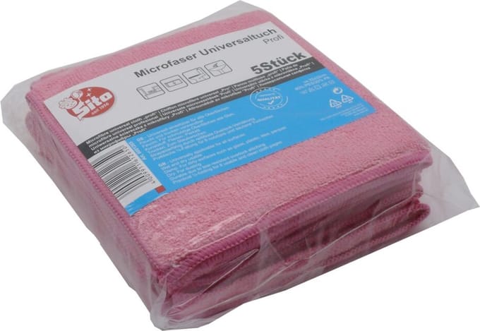 Microvezeldoekjes profi rood 5 stuks - 32x32cm.
