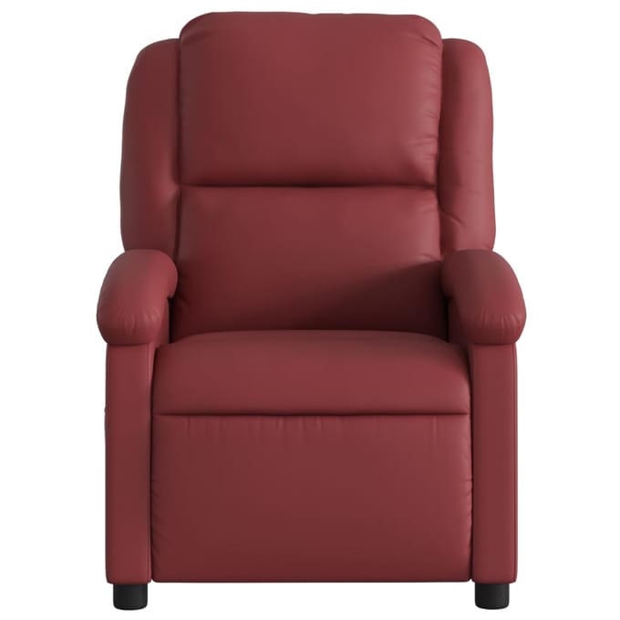 vidaXL - Fauteuil - verstelbaar - kunstleer - wijnrood