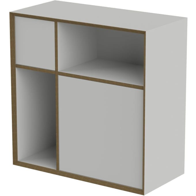 Müller Möbelwerkstätten - Vertiko Ply Rek - CPL wit met berk - THREE