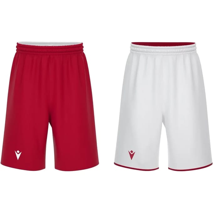 Macron X500 Reversible Short Heren - Rood / Wit | Maat: M