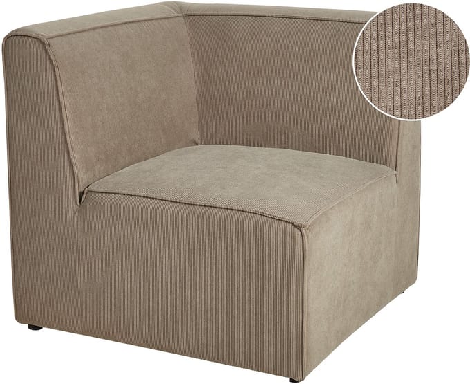 LEMVIG - Bankmodule - Taupe - Corduroy