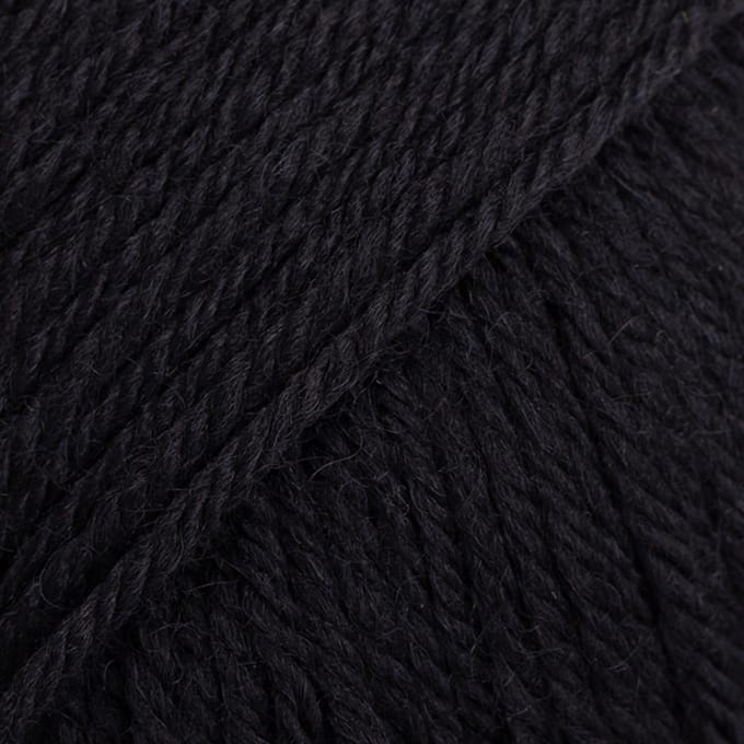 DROPS Fiesta Uni Colour - 10 zwart - Wol Garen