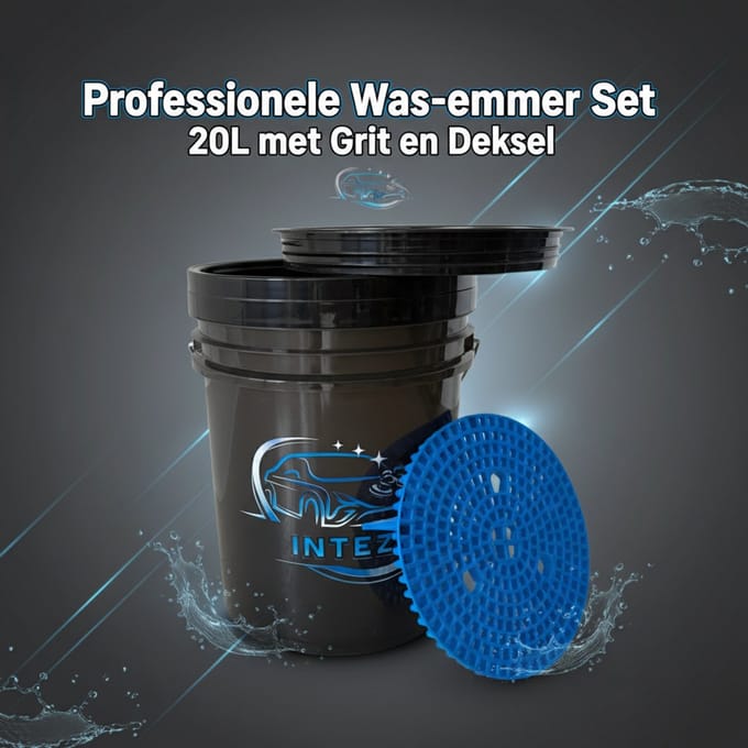Intez -Auto was-emmer - Wash bucket 20 L met grit en afsluitbare deksel-Auto Wassen