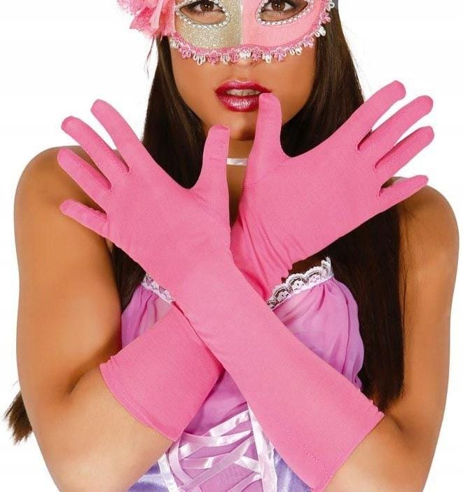 Gants Longs Roses Soirée Années 20 Rétro Dame Carnaval Bal 42Cm black
