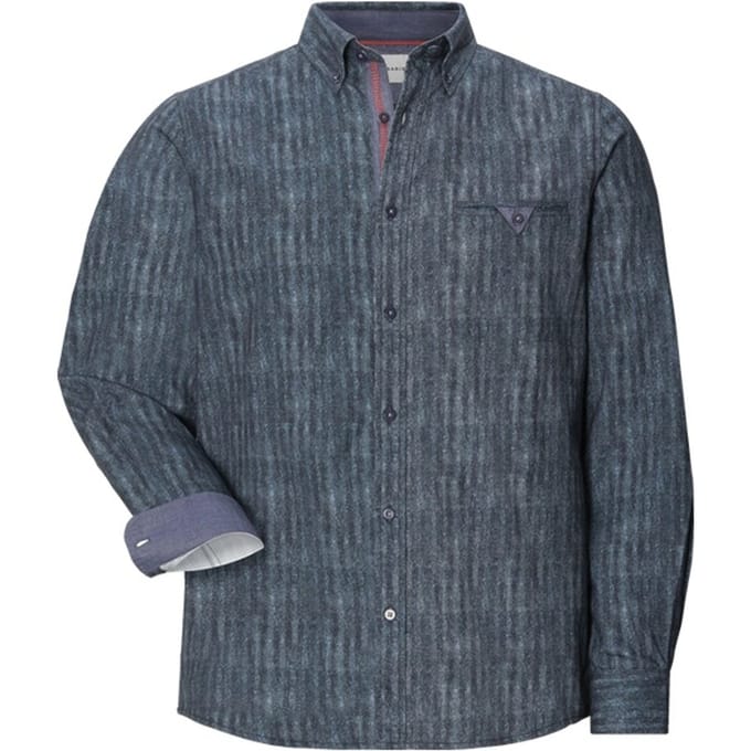 Babista herren Flanellen Overhemd - 41/42 - petrol - Plus Size
