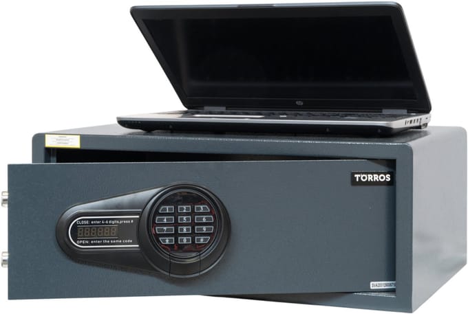 Laptopkluis met gemotoriseerd sluitsysteem 200x508x370 mm Torros KLL200