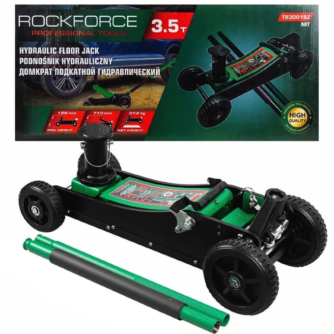 Rockforce RF-T830018Z - Hydraulische Autokrik - 3,5 Ton - 155-710 mm - Staal