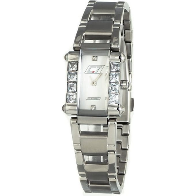 Zegarek CHRONOTECH CC7040LS-06M. Kwarcowy, Kolor biały. Kobieta.