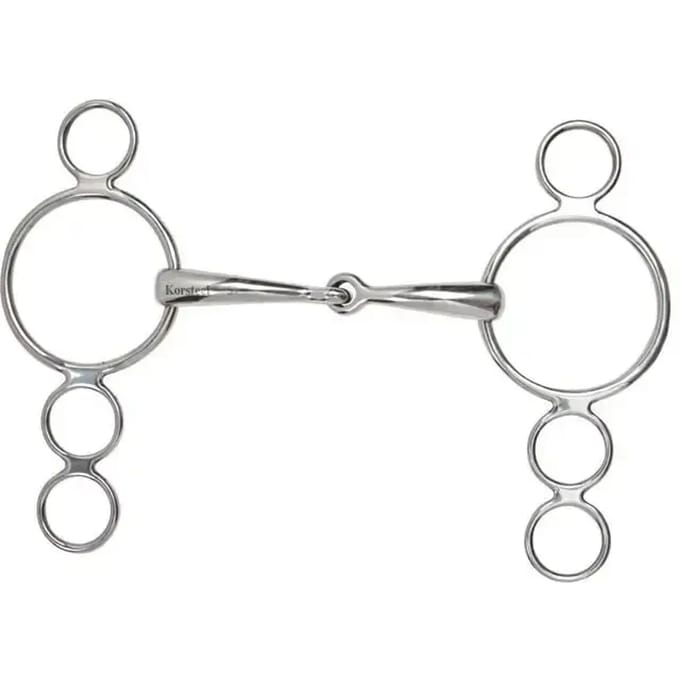 Mors voor paard met roestvrijstalen scharnierende bit JP Korsteel Snaffle Bit