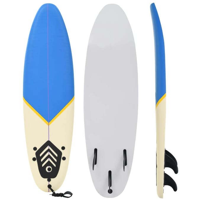 vidaXL Surfplank 170 cm blauw en crème