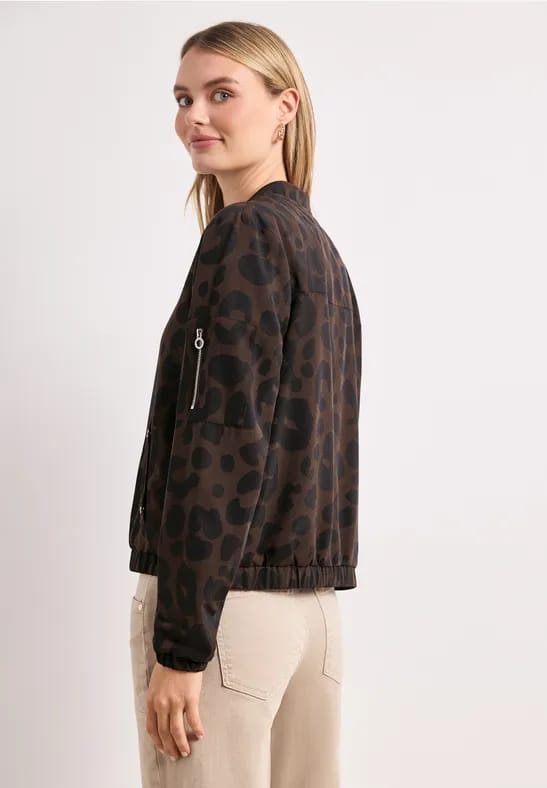 Blouson met rits en print