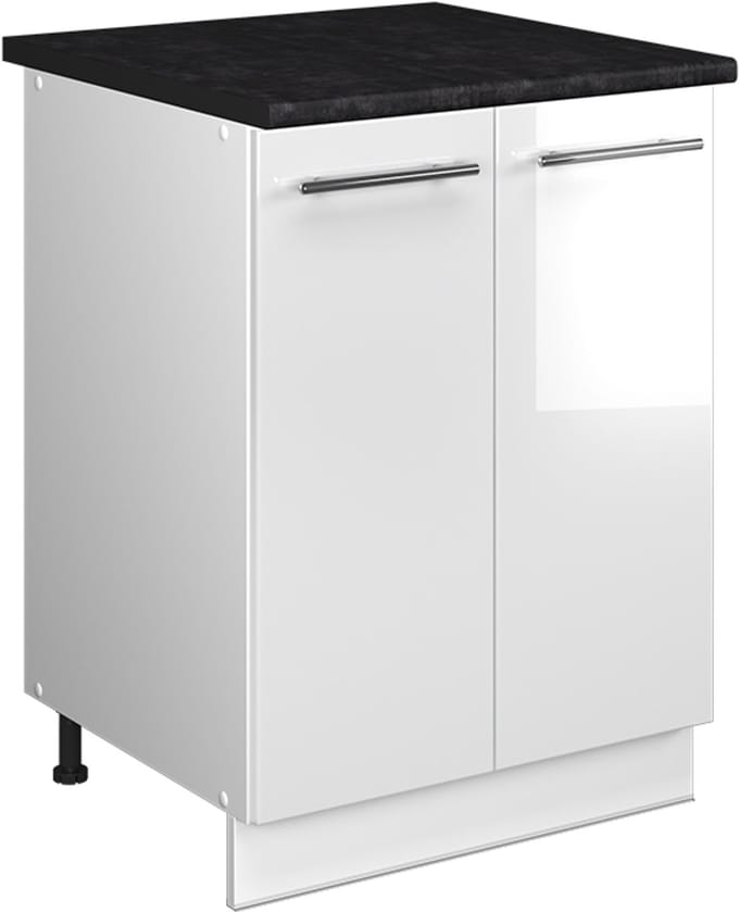 Vicco Wastafelkast Fame-Line, Wit Hoogglans/Wit, 60 cm