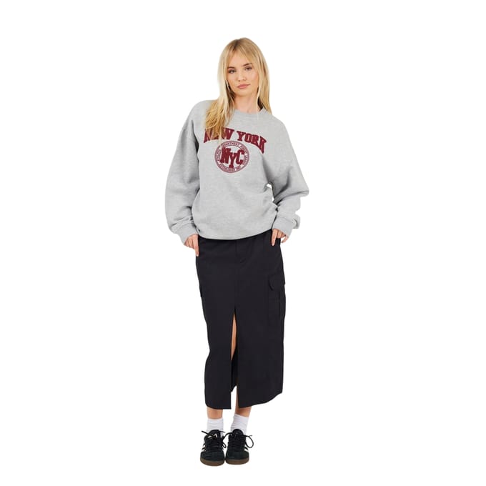 Brave Soul Dames/Dames Denim Cargo Pocket Midi Rok (Zwart)