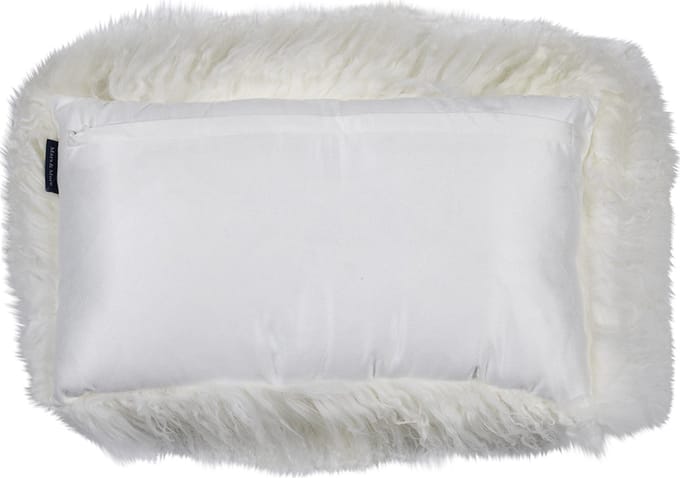 kussen schaap krulhaar wit 30x50cm