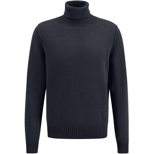 Fynch-Hatton Trui Rollneck Cotton Wool Polyamide Mix Navy / male