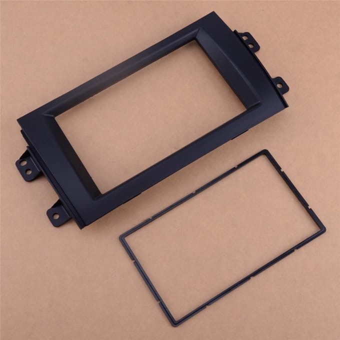 Panneau de façade stéréo en plastique 2Din, plaque frontale, cadre, garniture de tableau de bord pour SX4 07-13 gray
