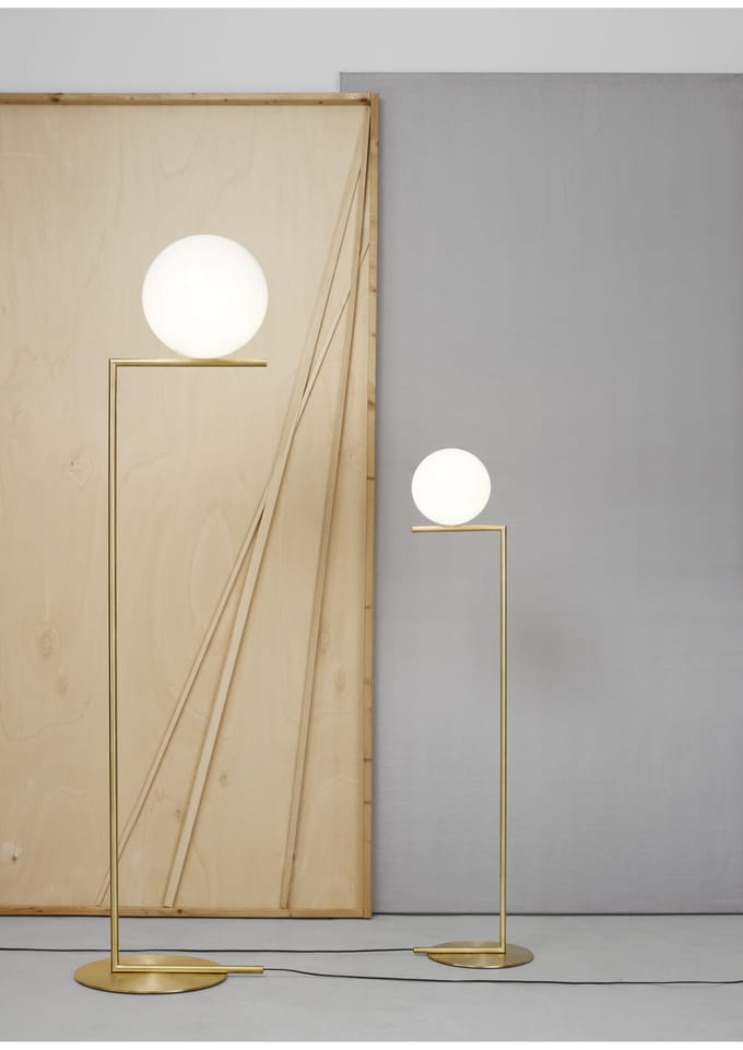 Flos - IC F vloerlamp - L - messing - goud
