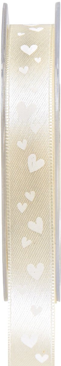 Cadeaulint crème trouwlint decoratief lint 15mm 20m