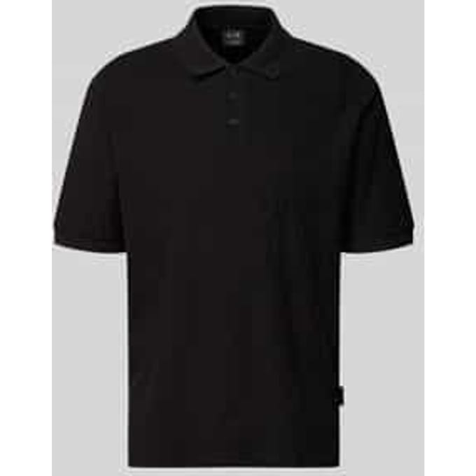 regular fit poloshirt met structuurpatroon