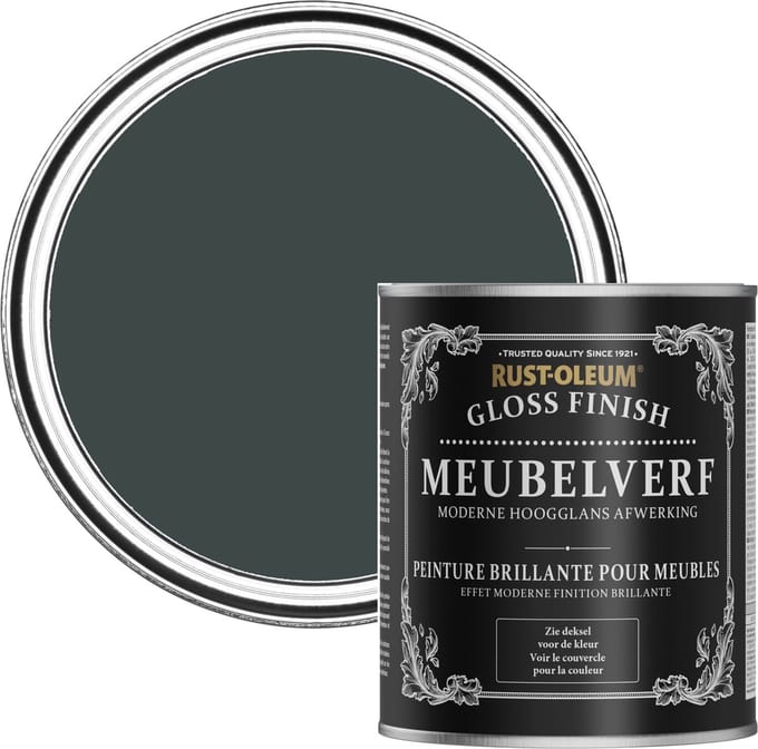 Rust-Oleum Zwart Meubelverf Hoogglans - Zwart Zand 750ml