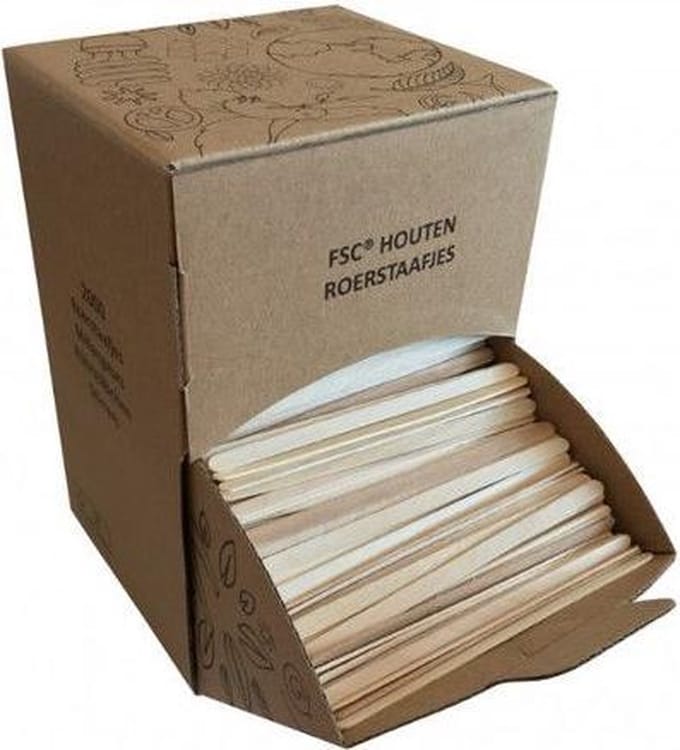 Natureko - Houten Roerstaafjes (FSC) 110mm - 2000 stuks