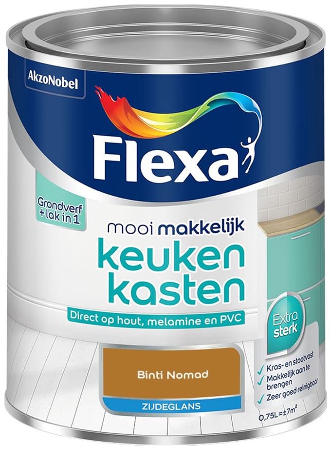 Flexa - Mooi Makkelijk Keukenkasten Zijdeglans - Binti Nomad - Mengverf - 750 Ml