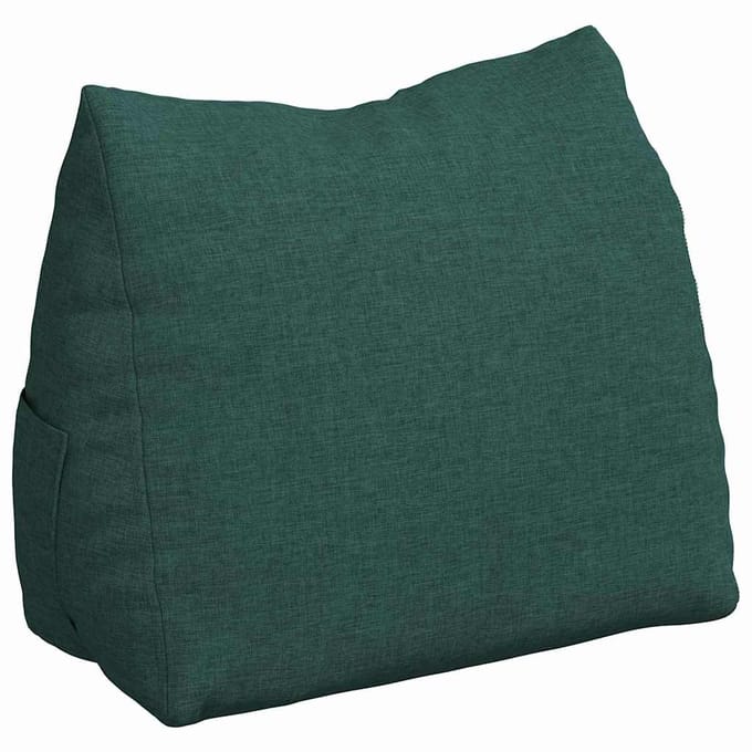 vidaXL Rugkussen Donkergroen 45 x 20 x 35 cm Stof