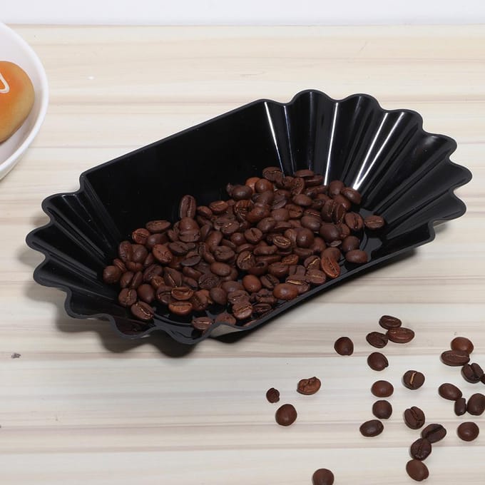Plat de Présentation d'Échantillons de Grains de Café en Plastique PP de Qualité Alimentaire Récipient de Rangement Accessoire de Cuisine blanc