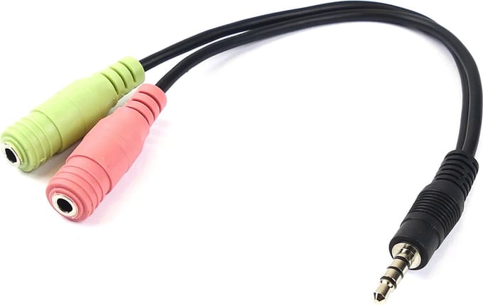 BeMatik - OMTP-audioadapter voor 3,5 mm mini-headset en microfoon