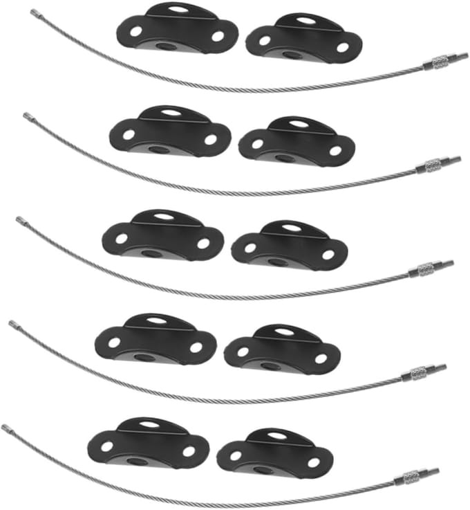 Möbel Sicherung - Kippschutz Set - Kindersicher - Einfache Montage - 5 Sets - Zwart